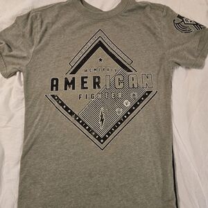 American Fighter Boys Shirt Small Army Green